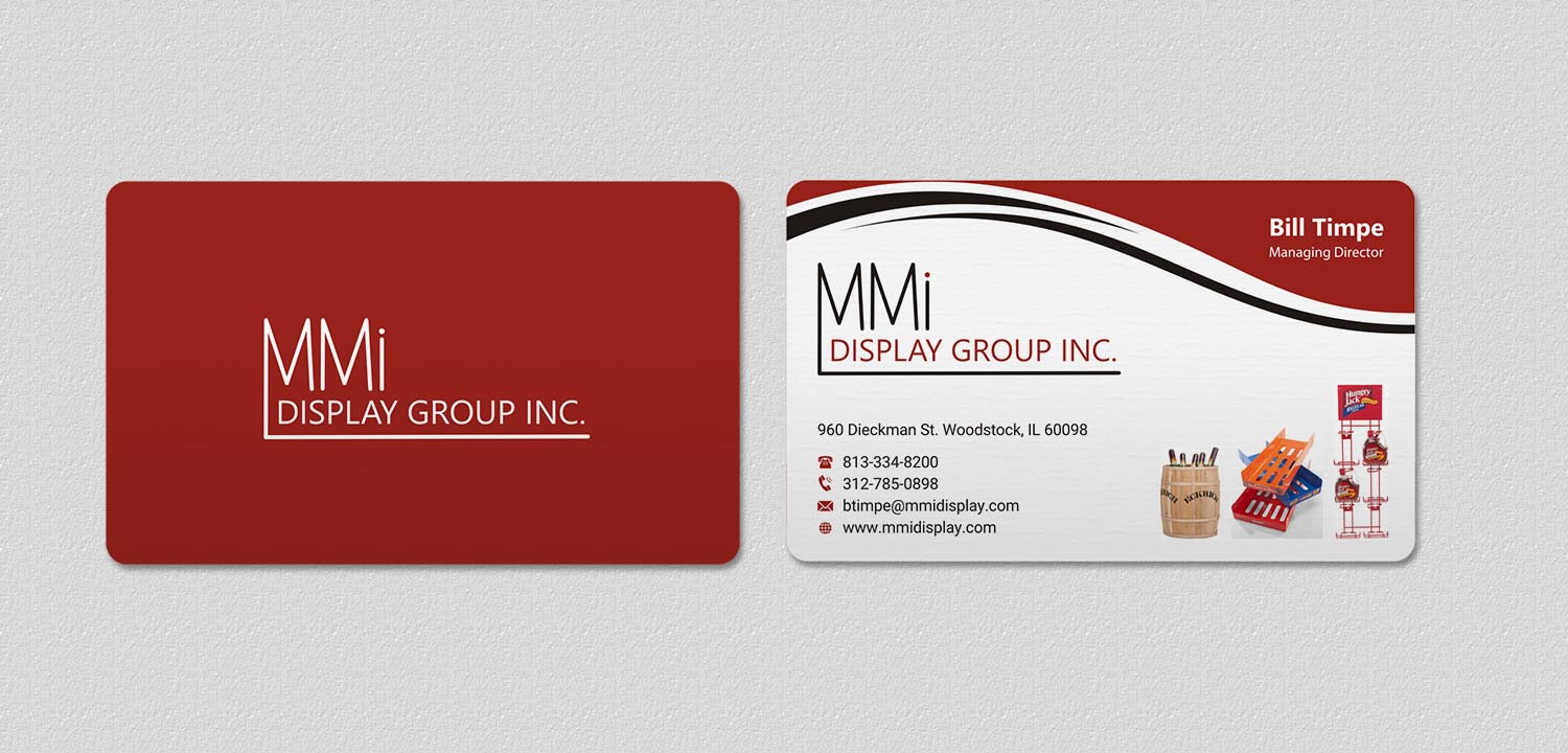 Business Card Design by INDIAN_Ashok for MMI DISPLAY GROUP, INC. | Design #14588176