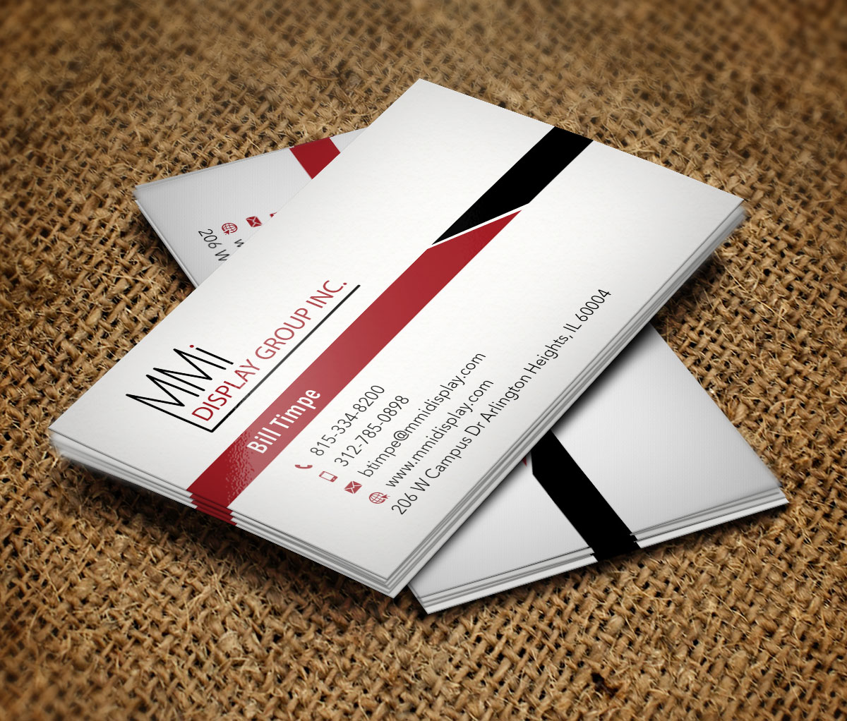 Business Card Design by Verified artistry (Design garden) for MMI DISPLAY GROUP, INC. | Design #14606988