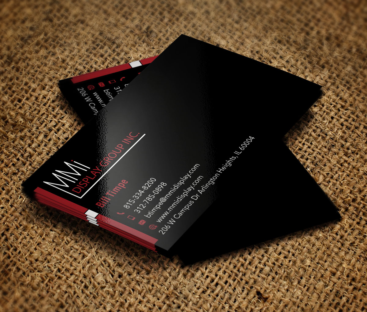 Business Card Design by Verified artistry for MMI DISPLAY GROUP, INC. | Design #14607053