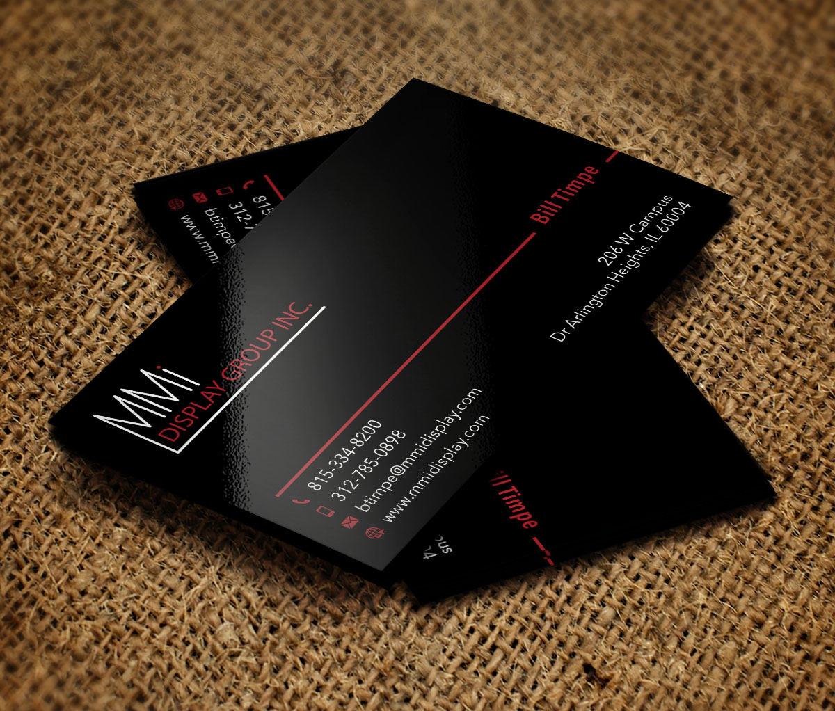 Business Card Design by Verified artistry for MMI DISPLAY GROUP, INC. | Design #14607058
