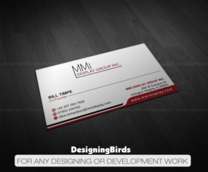 Design de Carte de Visite par Designing Birds pour MMI DISPLAY GROUP, INC. | Design : #14587877