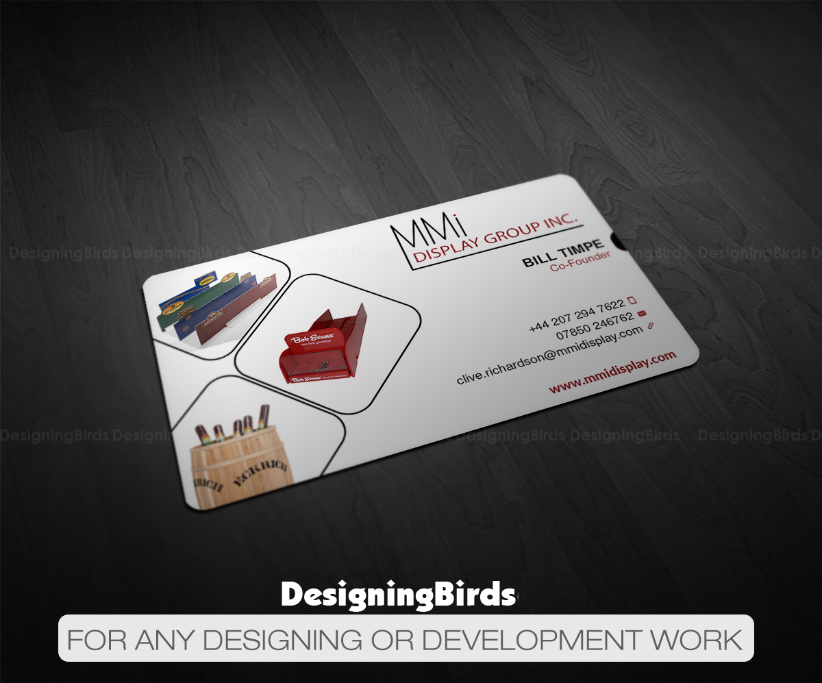 Business Card Design by Designing Birds for MMI DISPLAY GROUP, INC. | Design #14593279