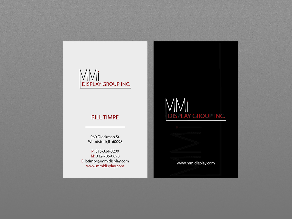 Business Card Design by Creations Box 2015 for MMI DISPLAY GROUP, INC. | Design #14594145