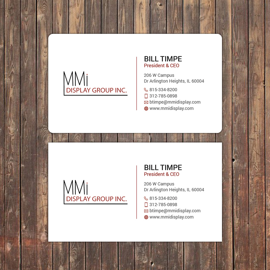 Business Card Design by Sky007 for MMI DISPLAY GROUP, INC. | Design #14587512