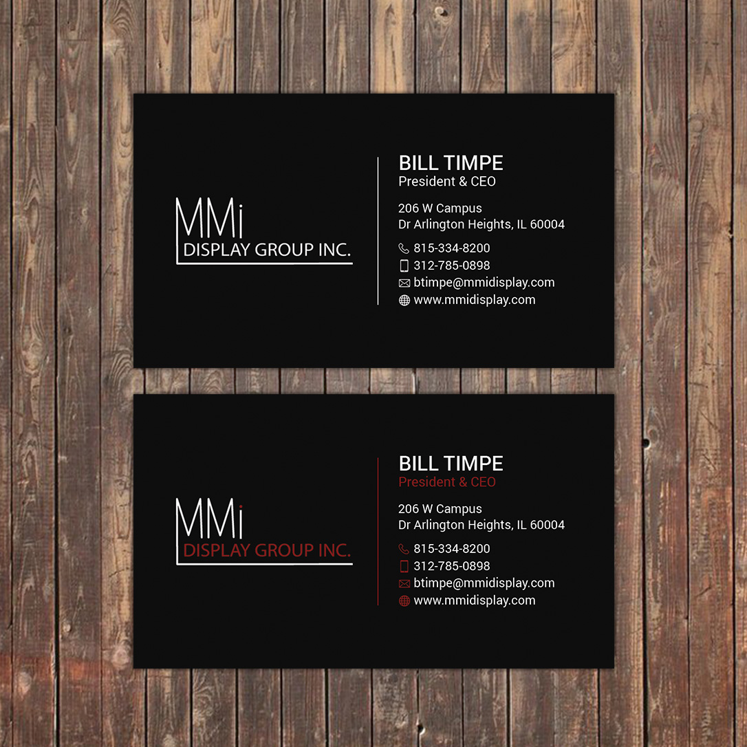 Design de Carte de Visite par Sky007 pour MMI DISPLAY GROUP, INC. | Design #14587518