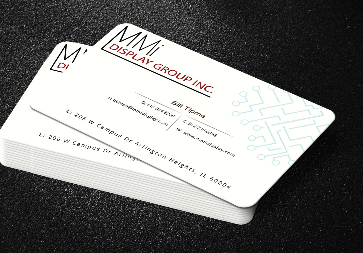 Business Card Design by Fardinkhan194 for MMI DISPLAY GROUP, INC. | Design #14623057