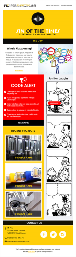 Newsletter Design by Expert Designer for this project | Design: #14616616