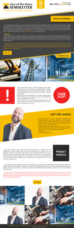Newsletter Design by Andrey T for this project | Design: #14659724