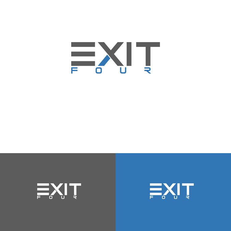 Logo Design by DesignDUO for Exit Four  | Design #14601078