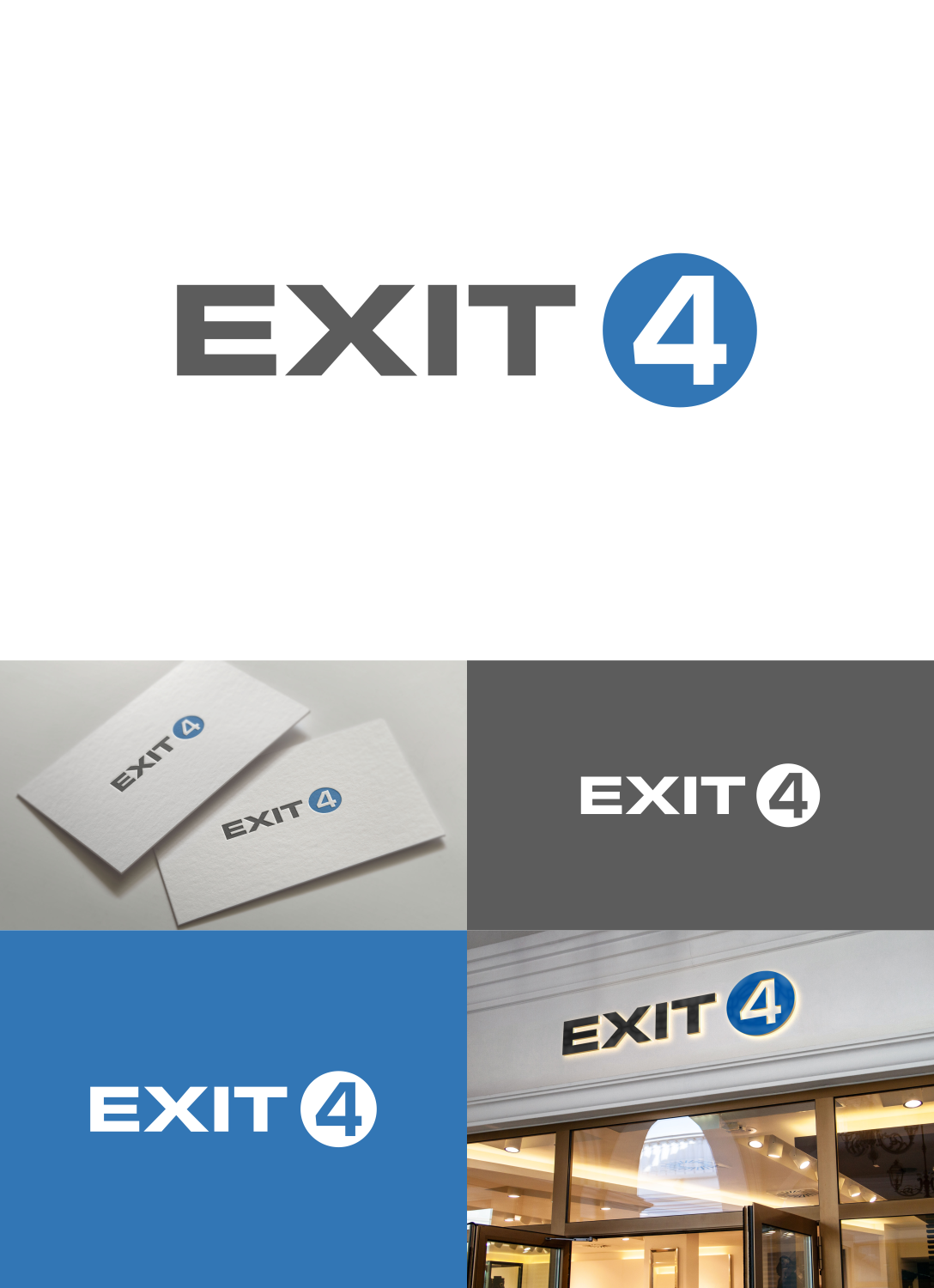 Logo Design by Tukang Angon Kebo for Exit Four  | Design #14582890