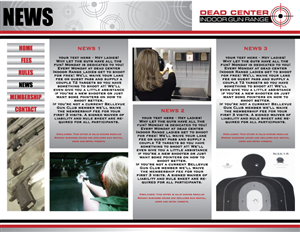 Indoor Gun Range Web Design Project | Web Design by BEGD - Bradley Edwards Graphic Design