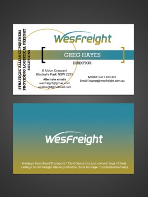 Business Card Design by Sandaruwan for Wesfreight | Design #14601880