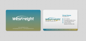 Business Card Design by INDIAN_Ashok for Wesfreight | Design: #14586375
