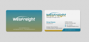 Business Card Design by INDIAN_Ashok for Wesfreight | Design: #14586380