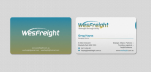 Business Card Design by INDIAN_Ashok for Wesfreight | Design: #14586382