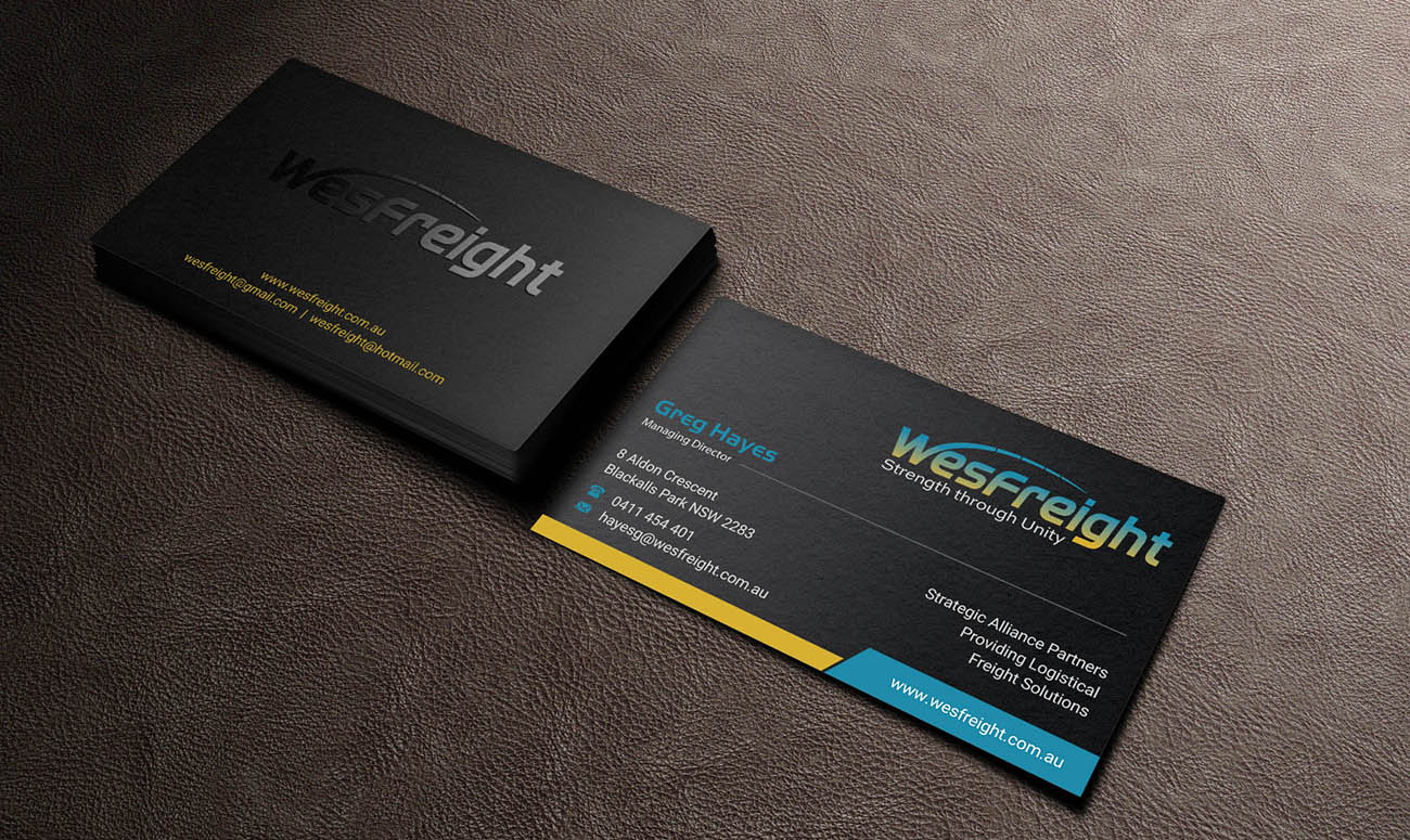 Design de Carte de Visite par INDIAN_Ashok pour Wesfreight | Design #14586384