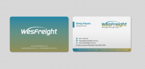 Business Card Design by INDIAN_Ashok for Wesfreight | Design: #14586385