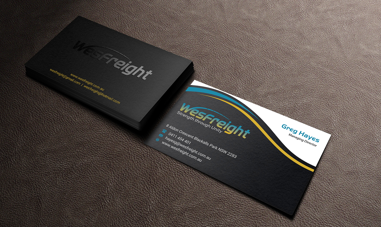 Business Card Design by INDIAN_Ashok for Wesfreight | Design #14616060
