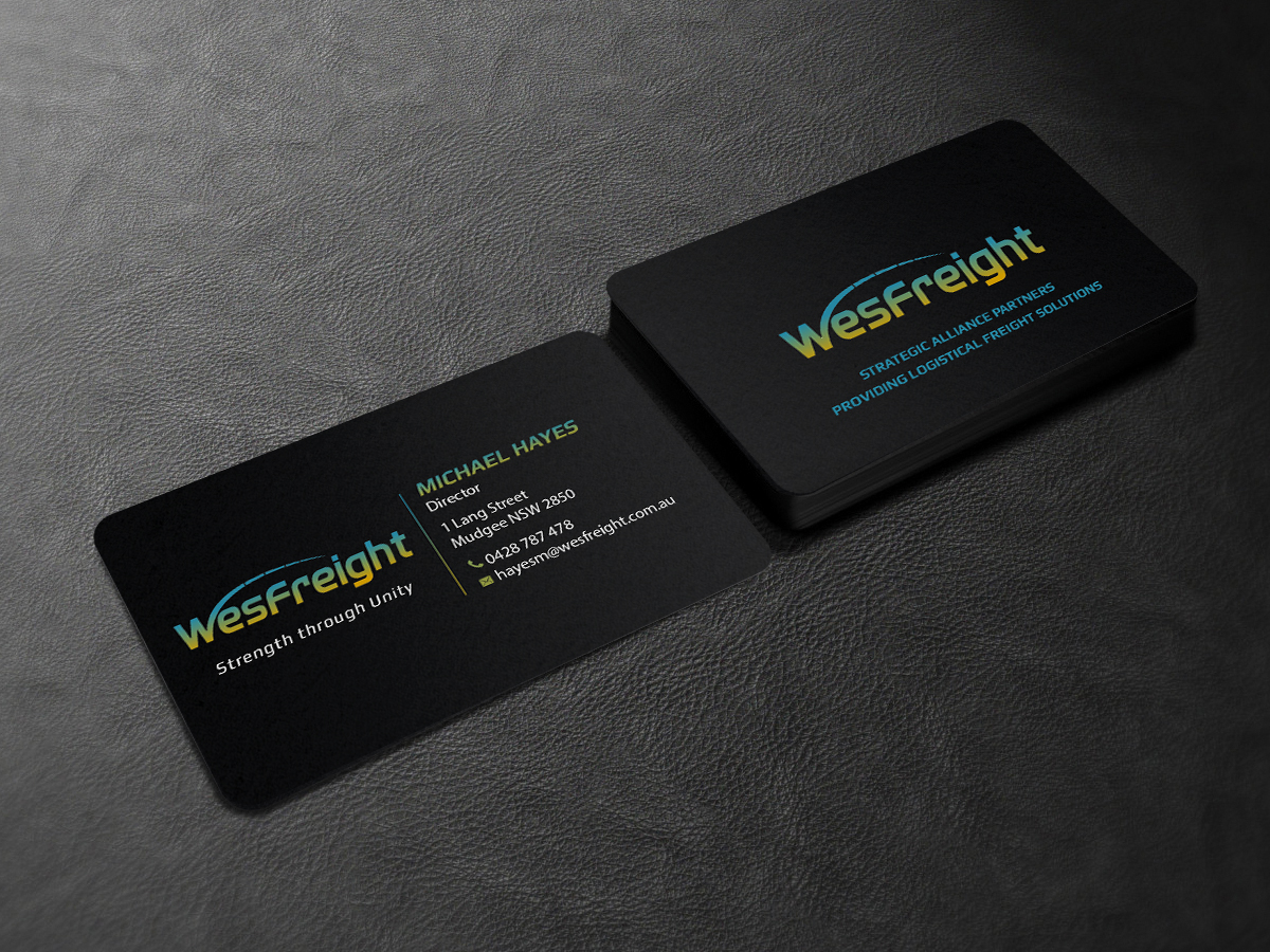 Business Card Design by Creations Box 2015 for Wesfreight | Design #14594199