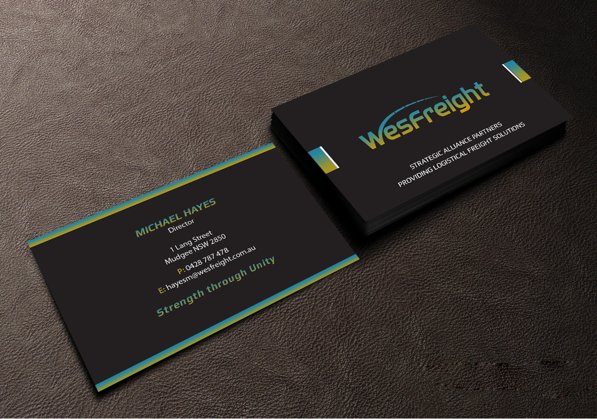 Business Card Design by Creations Box 2015 for Wesfreight | Design #14594201