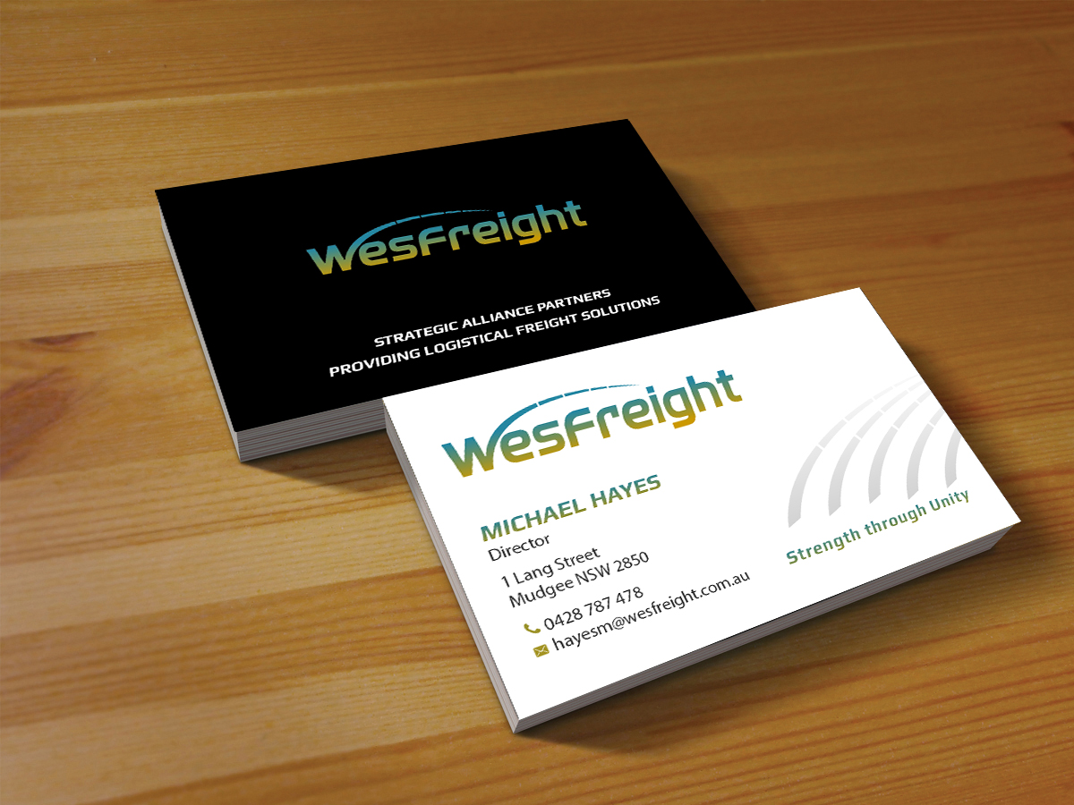Business Card Design by Creations Box 2015 for Wesfreight | Design #14594202