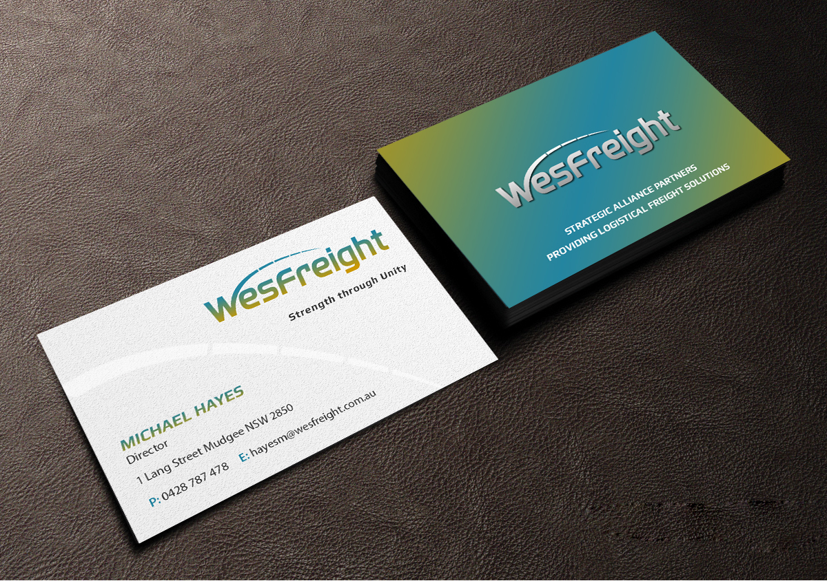 Business Card Design by Creations Box 2015 for Wesfreight | Design #14594203