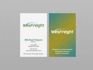 Business Card Design by Creations Box 2015 for Wesfreight | Design: #14594212