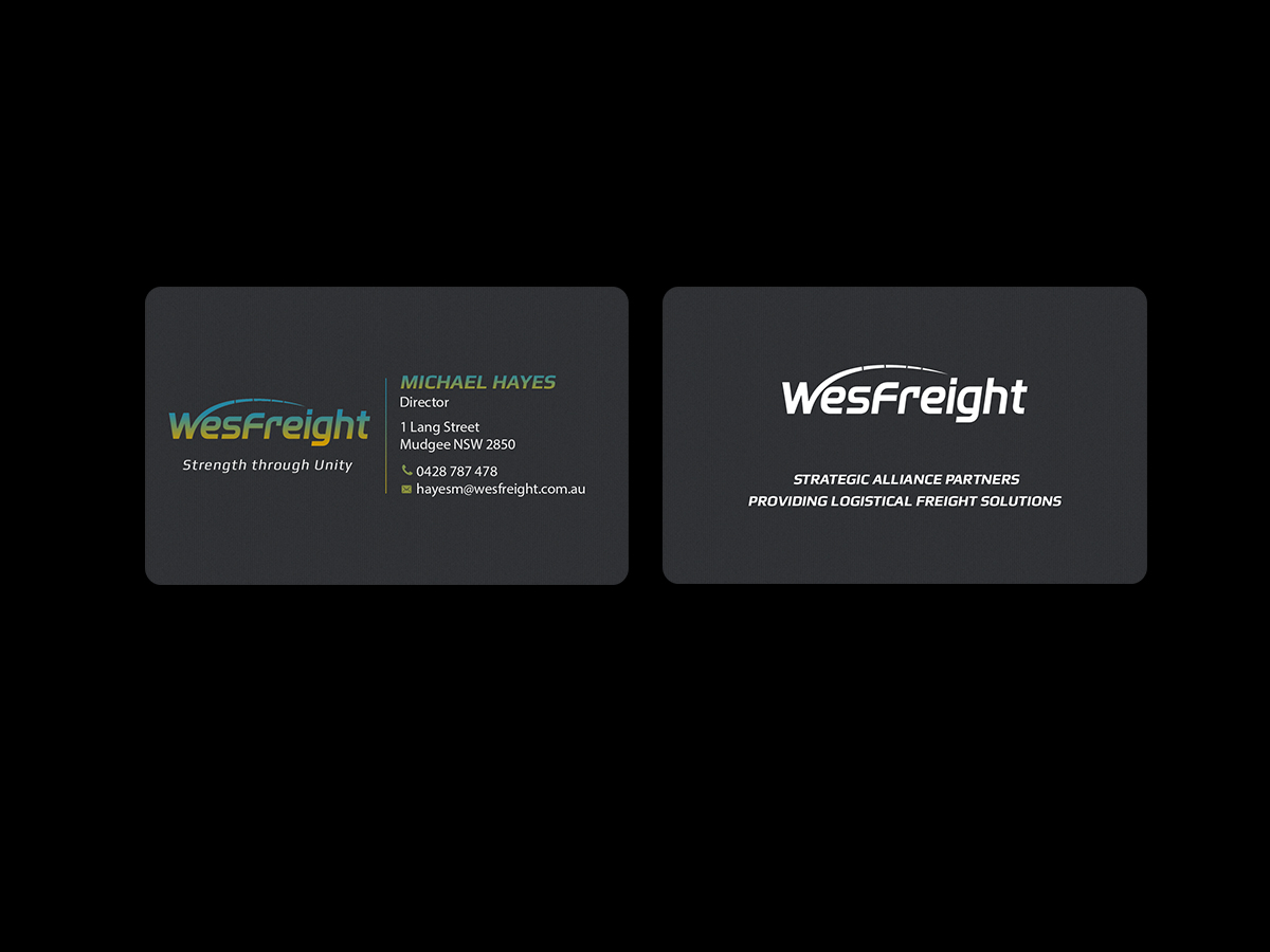Diseño de Tarjeta de Presentación por Creations Box 2015 para Wesfreight | Diseño #14594220