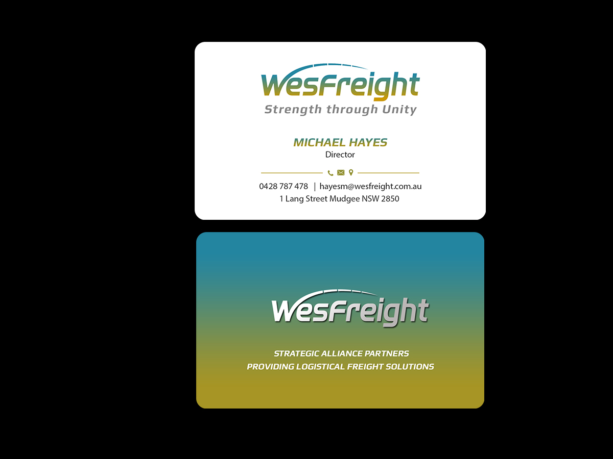 Business Card Design by Creations Box 2015 for Wesfreight | Design #14594221