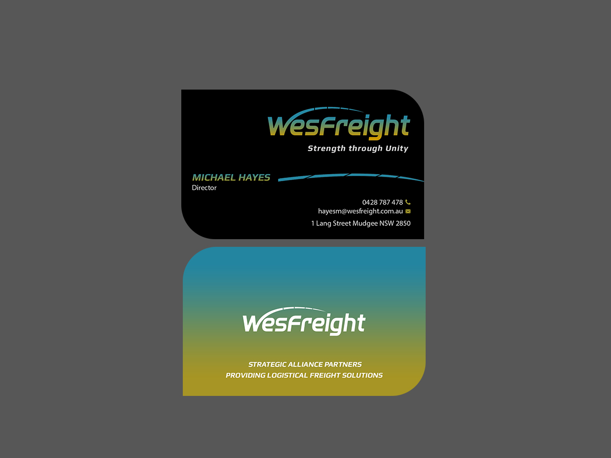 Diseño de Tarjeta de Presentación por Creations Box 2015 para Wesfreight | Diseño #14594222