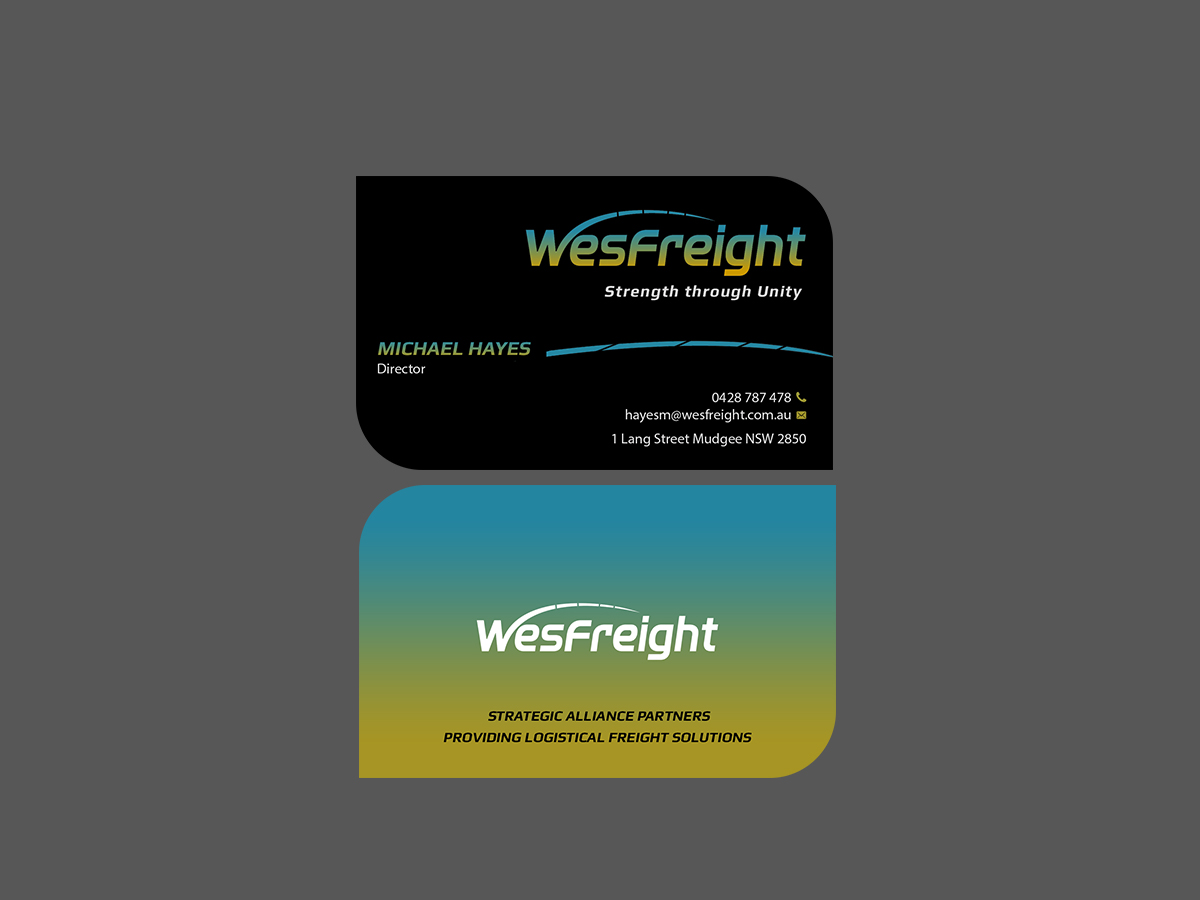 Diseño de Tarjeta de Presentación por Creations Box 2015 para Wesfreight | Diseño #14603860