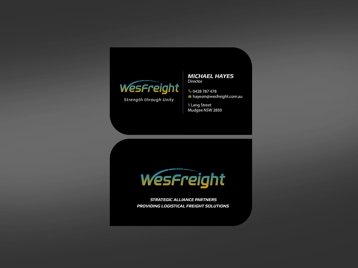 Diseño de Tarjeta de Presentación por Creations Box 2015 para Wesfreight | Diseño #14664986