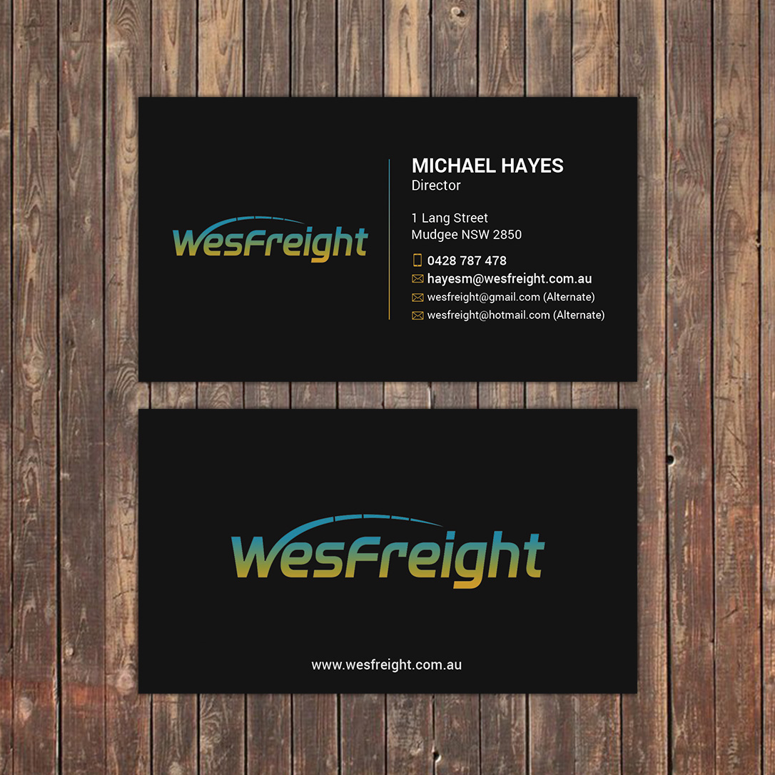 Diseño de Tarjeta de Presentación por Sky007 para Wesfreight | Diseño #14617631