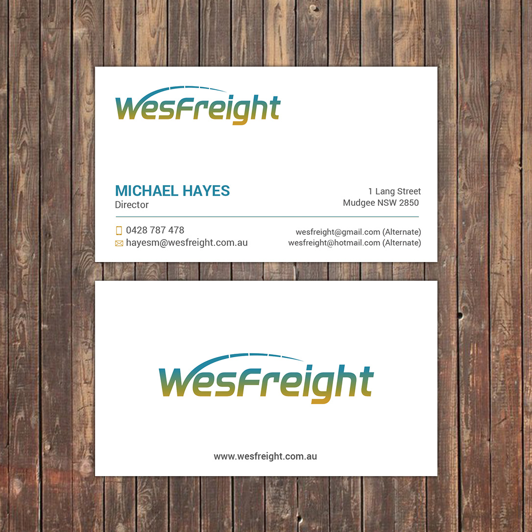 Business Card Design by Sky007 for Wesfreight | Design #14617694
