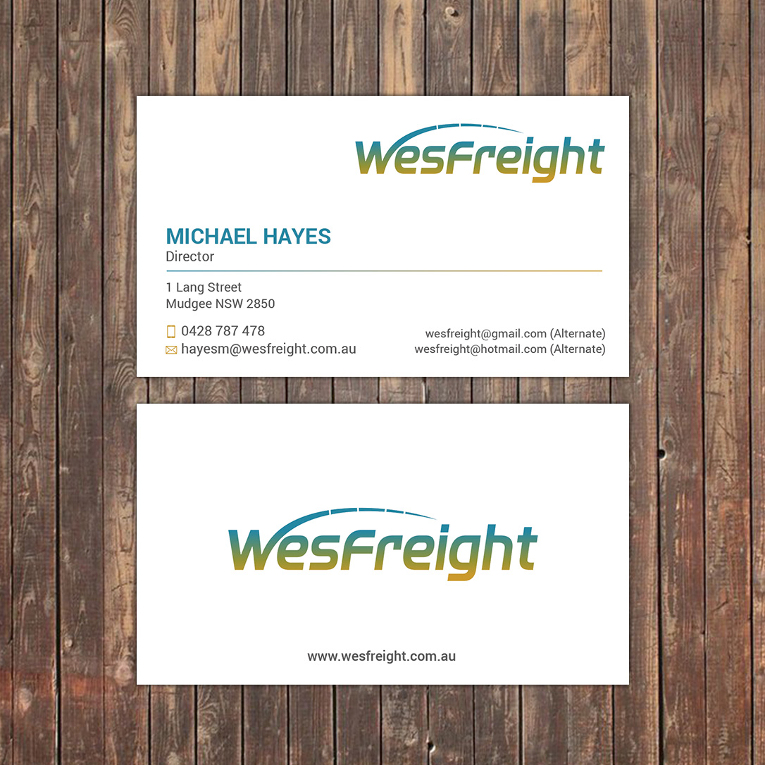 Design de Carte de Visite par Sky007 pour Wesfreight | Design #14617710