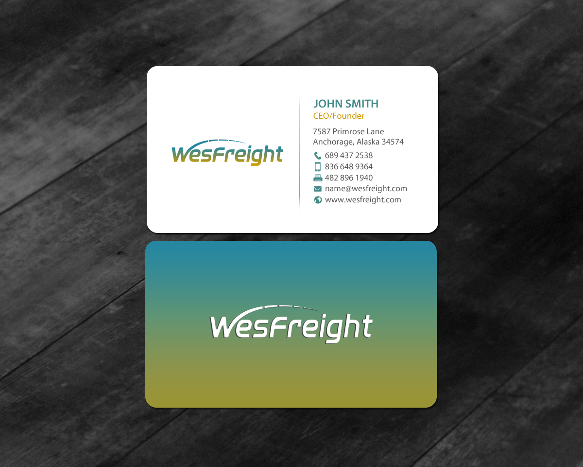 Business Card Design by chandrayaan.creative for Wesfreight | Design #14587322