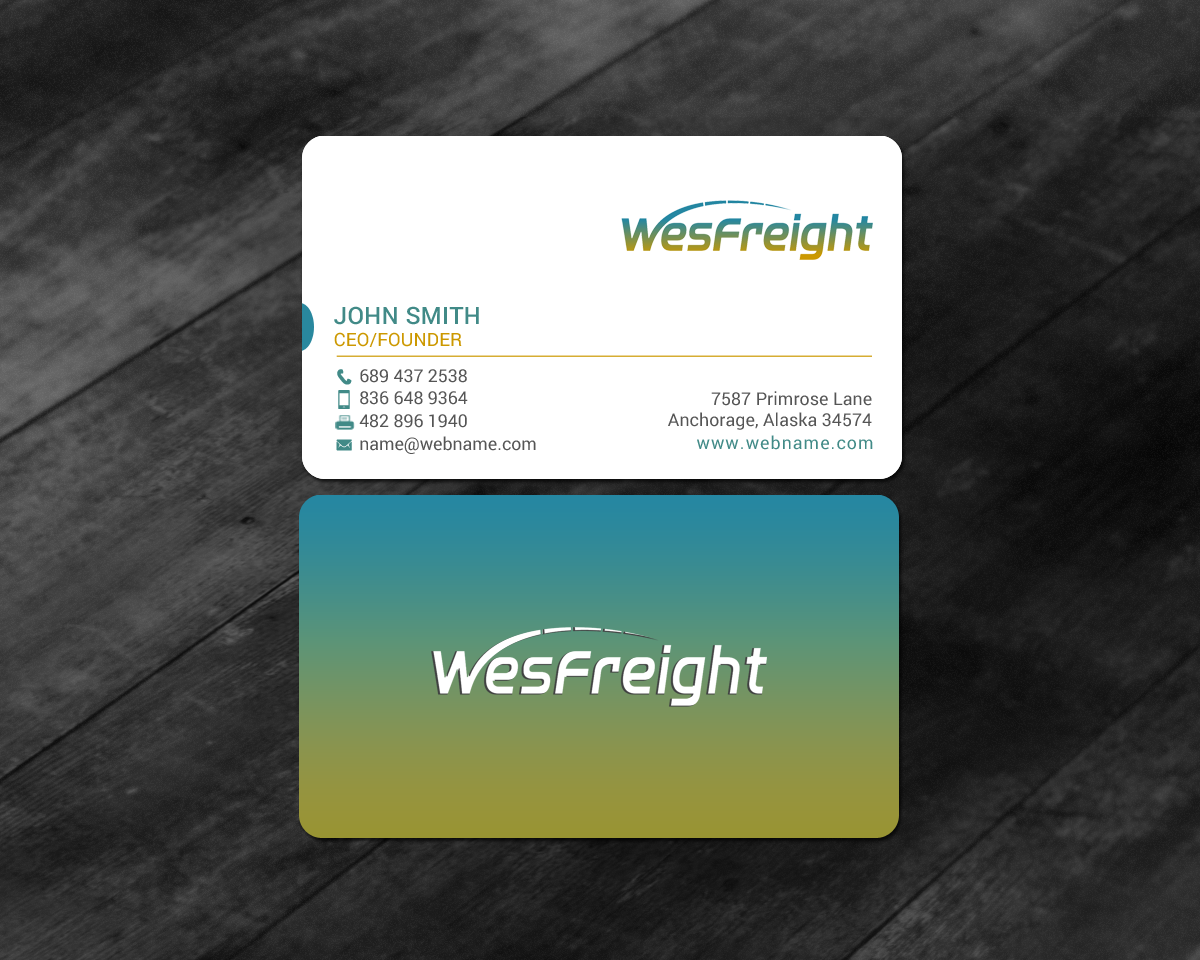 Business Card Design by chandrayaan.creative for Wesfreight | Design #14587323