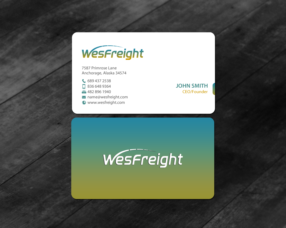 Diseño de Tarjeta de Presentación por chandrayaan.creative para Wesfreight | Diseño #14587324