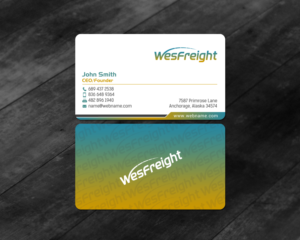 Diseño de Tarjeta de Presentación por chandrayaan.creative para Wesfreight | Diseño: #14587340