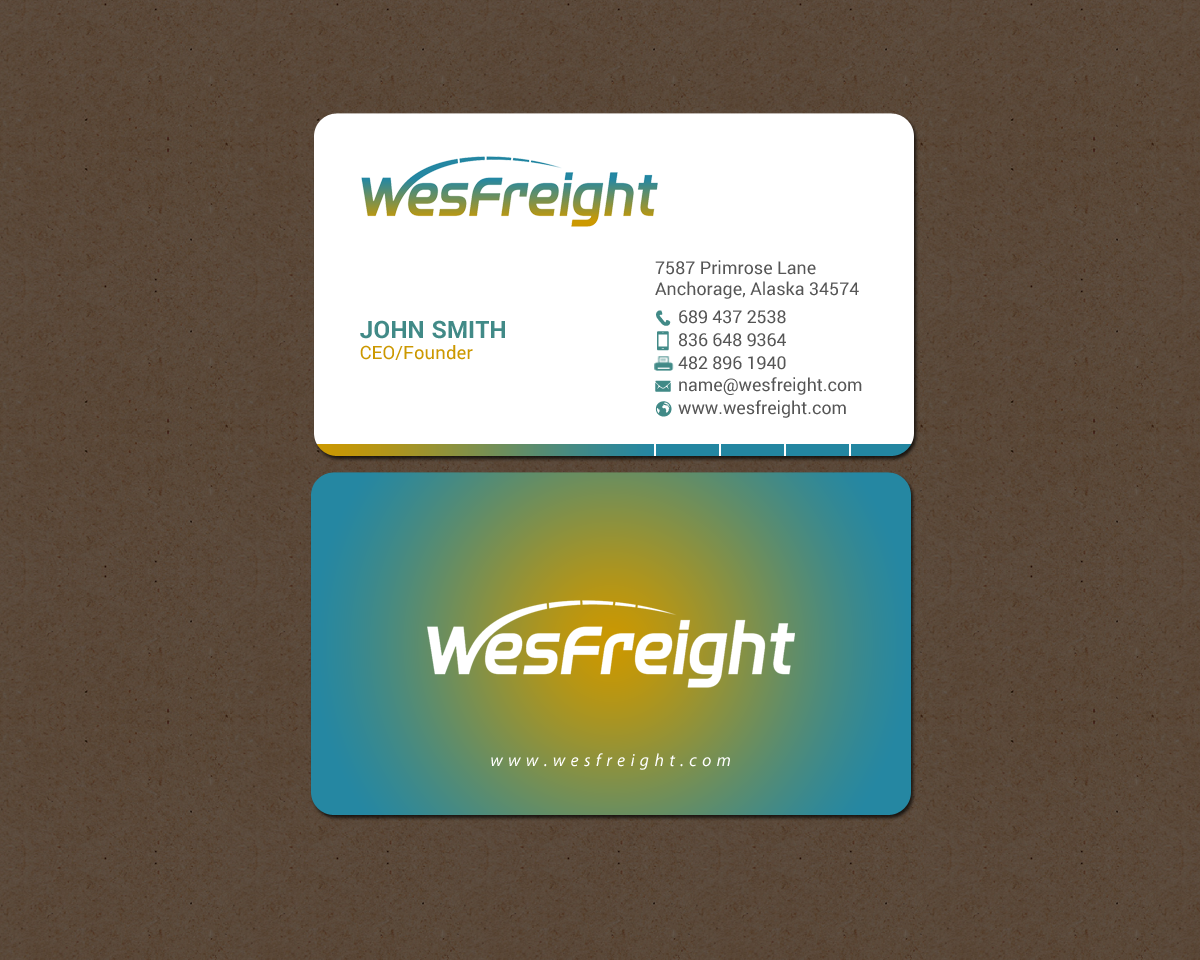 Business Card Design by chandrayaan.creative for Wesfreight | Design #14588225