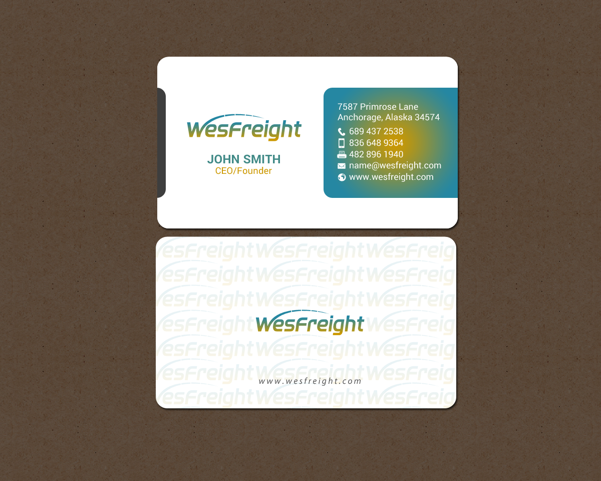 Business Card Design by chandrayaan.creative for Wesfreight | Design #14588226