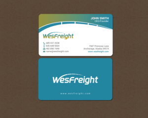 Diseño de Tarjeta de Presentación por chandrayaan.creative para Wesfreight | Diseño: #14588231