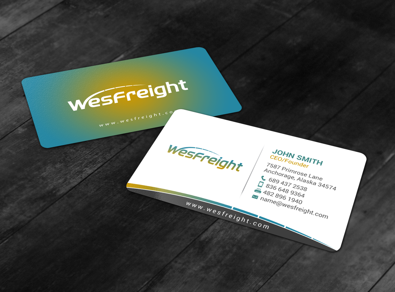 Diseño de Tarjeta de Presentación por chandrayaan.creative para Wesfreight | Diseño #14589907