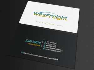Diseño de Tarjeta de Presentación por chandrayaan.creative para Wesfreight | Diseño: #14593528