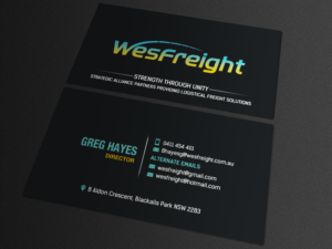 Diseño de Tarjeta de Presentación por chandrayaan.creative para Wesfreight | Diseño: #14654169