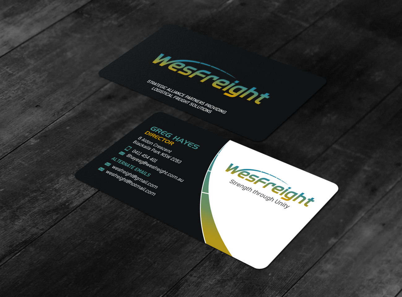 Diseño de Tarjeta de Presentación por chandrayaan.creative para Wesfreight | Diseño #14654187