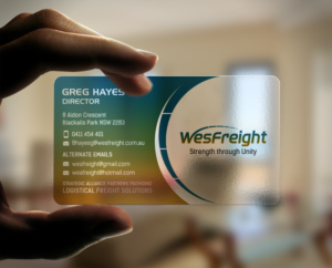 Diseño de Tarjeta de Presentación por chandrayaan.creative para Wesfreight | Diseño: #14654239
