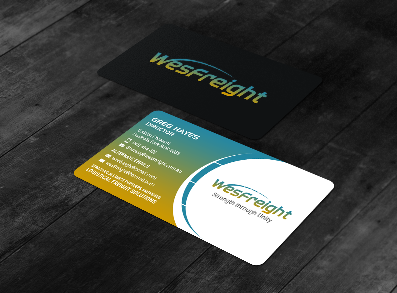 Business Card Design by chandrayaan.creative for Wesfreight | Design #14654240