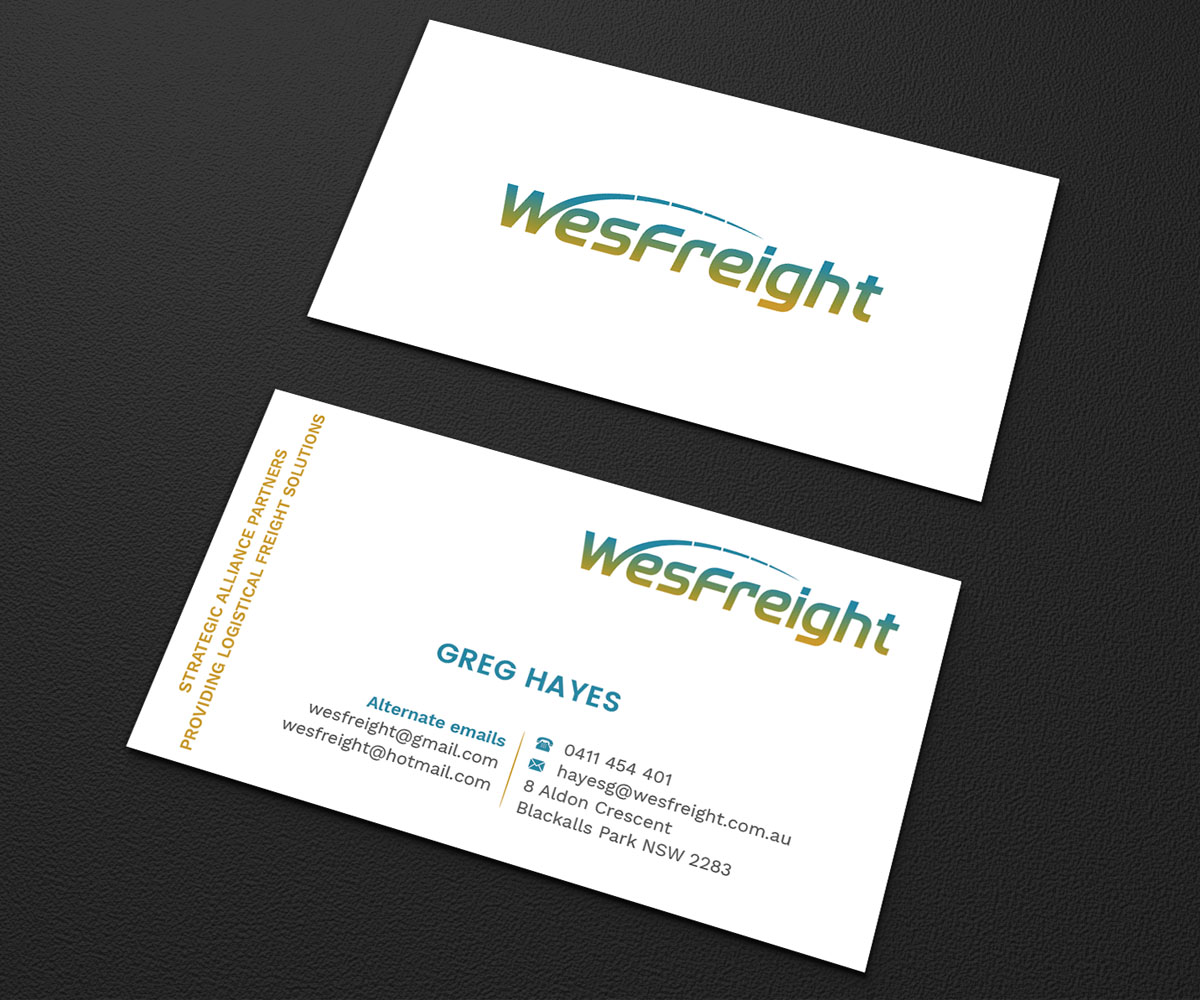Business Card Design by Graphic Flame for Wesfreight | Design #14586060