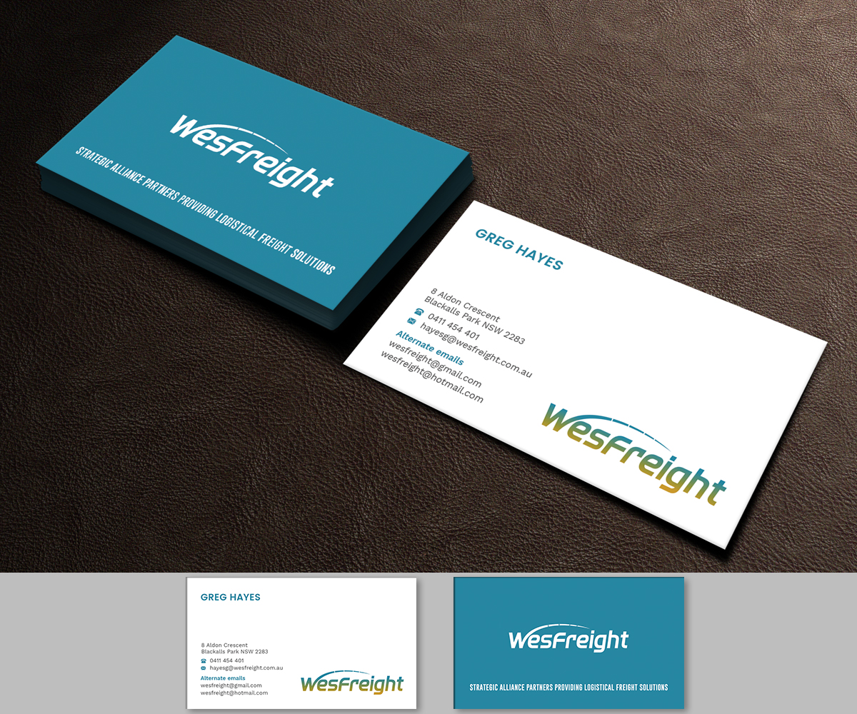 Business Card Design by Graphic Flame for Wesfreight | Design #14586079